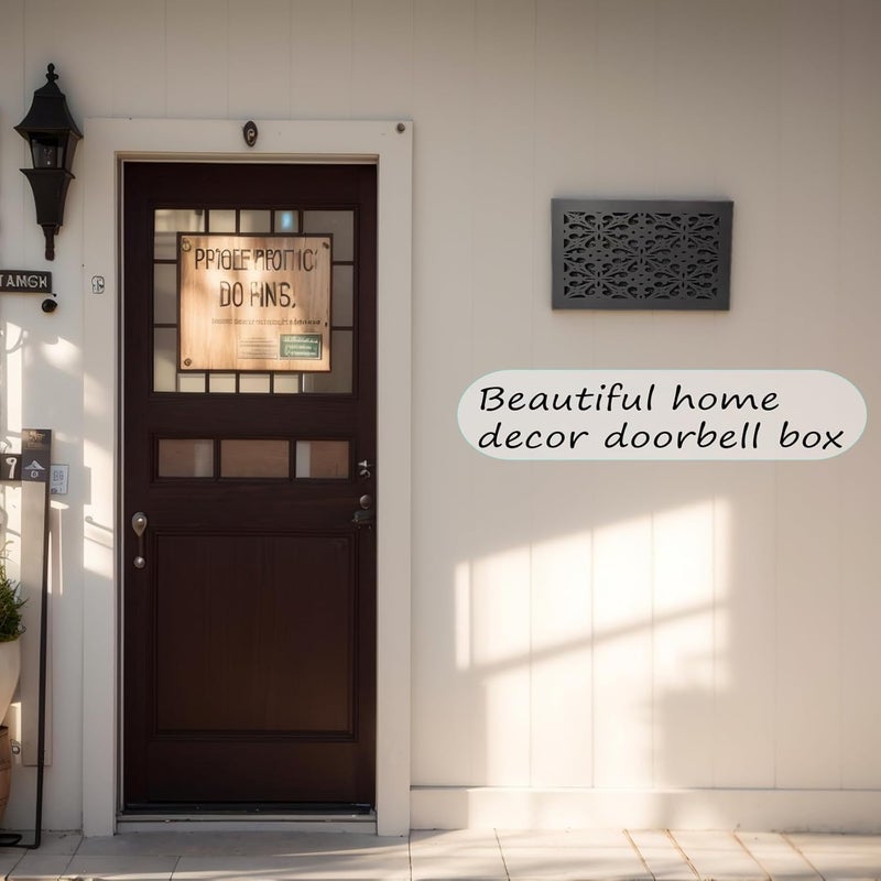 JZLiner Doorbell Chime Cover Modern Home Decor Chime Box Only Premium Wooden Designed for Doorbell (Deep Grey) - Image 4